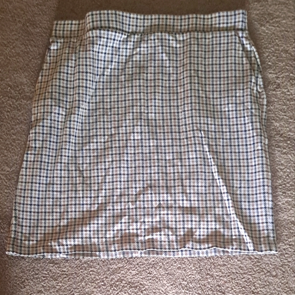 Houndstooth Lands End Skirt with Pockets